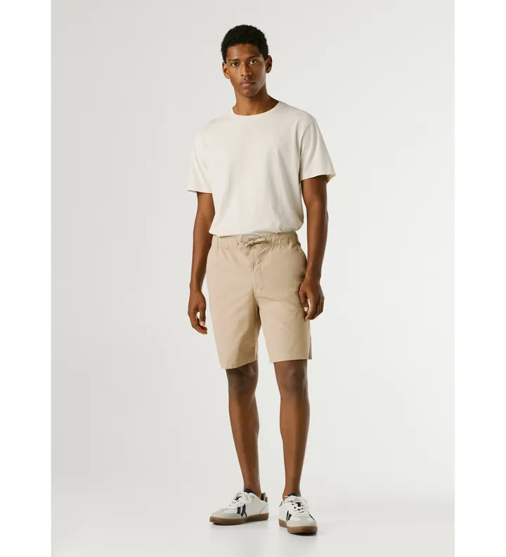 Pepe Jeans para hombre. PM8000033 Shorts Relaxed Pull On Poplin beige (29), Casual, Algodón
