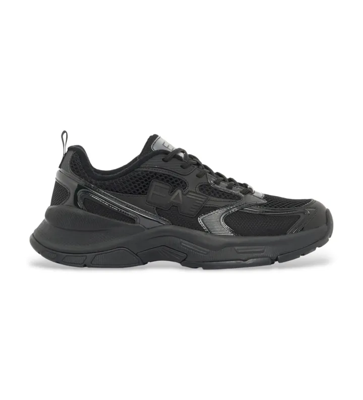 EA7 unisex. X8X249_XK446 Zapatillas Predator negro (42), Plano, Cordones, Casual