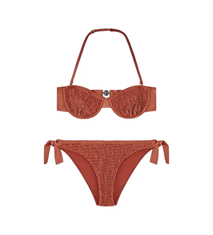 Emporio Armani para mujer. EW003283_AF23750 Bikini Smoking marrón (L), Beachwear, Poliéster