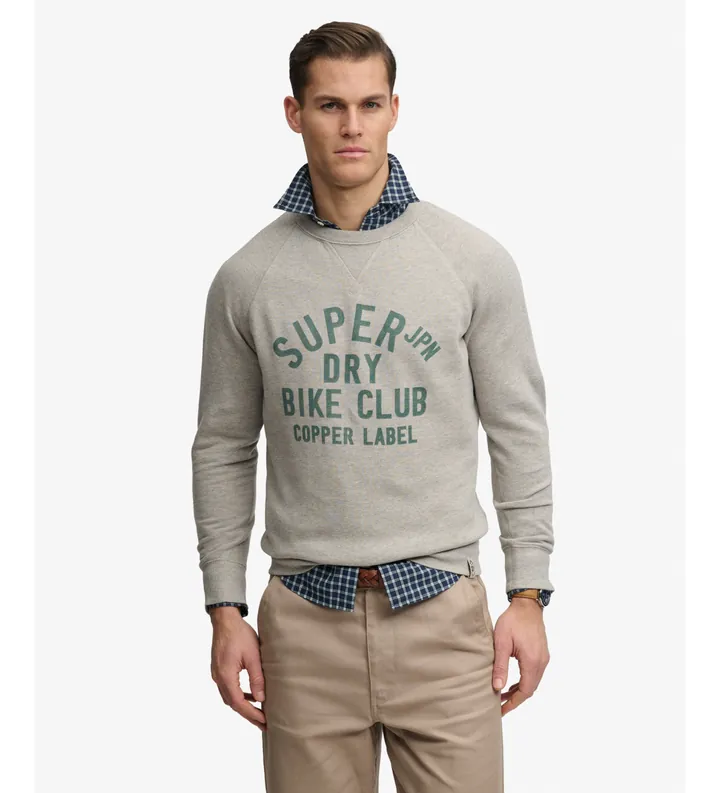 Superdry para hombre. M2014474A Sudadera Merchant gris (3XL), Casual, Algodón