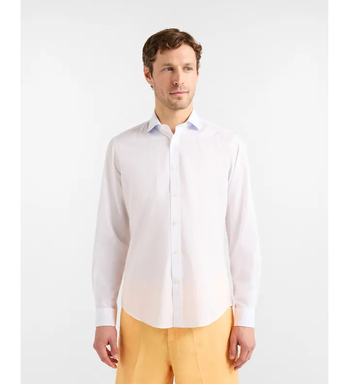 Harmont & Blaine para hombre. CNQ011012523M Camisa Stretch blanco (L), Casual, Algodón, Clásico, Manga larga