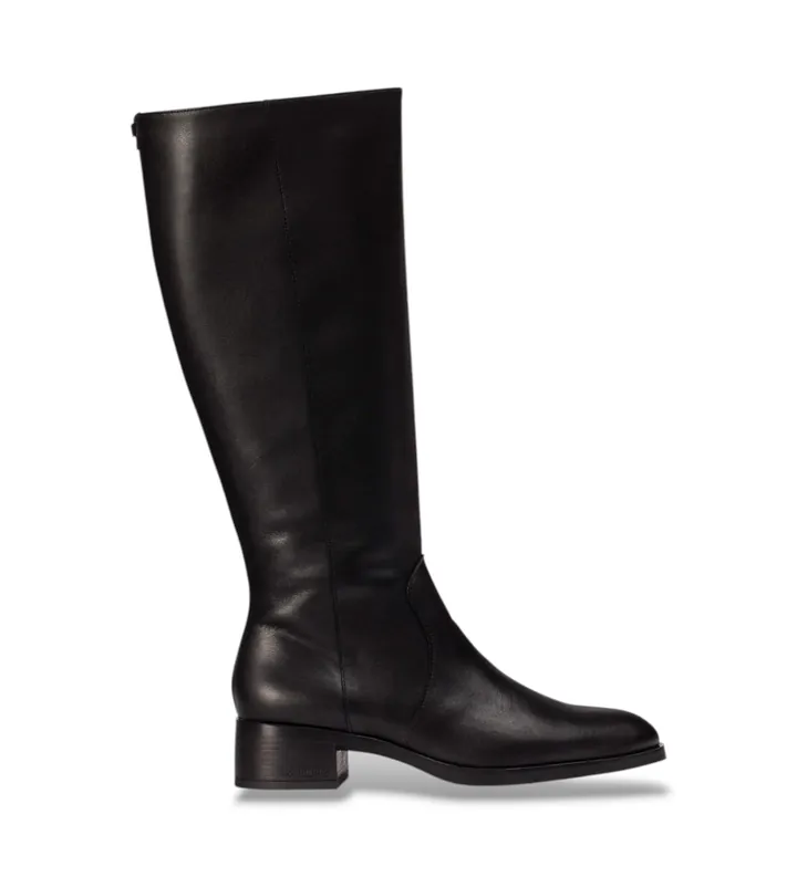 Wonders para mujer. D-1803_5121_5792 Botas de Piel Bonjour 03 Negro (36), 1 a 3cm, Cremallera, Casual, Clásico