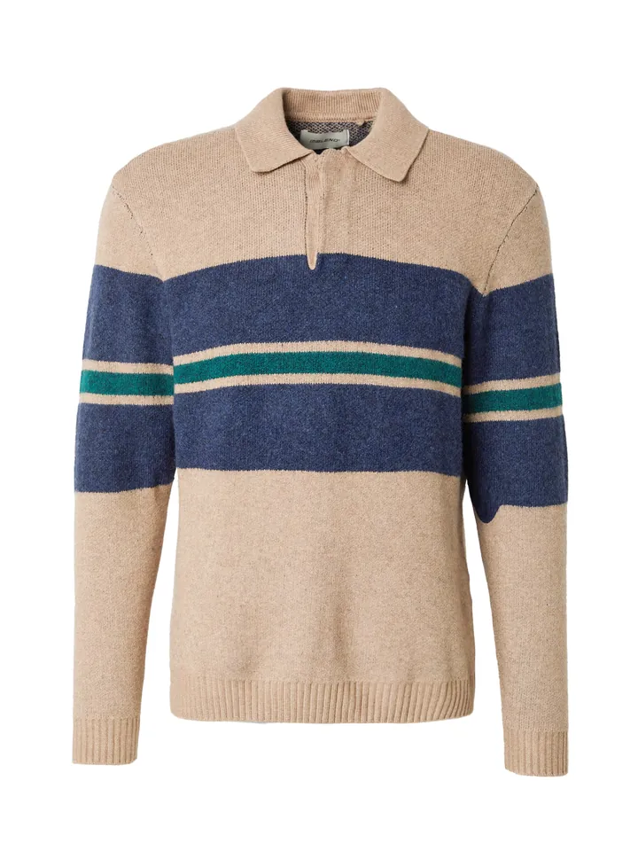 BLEND Jersey  marino / marrón claro / verde