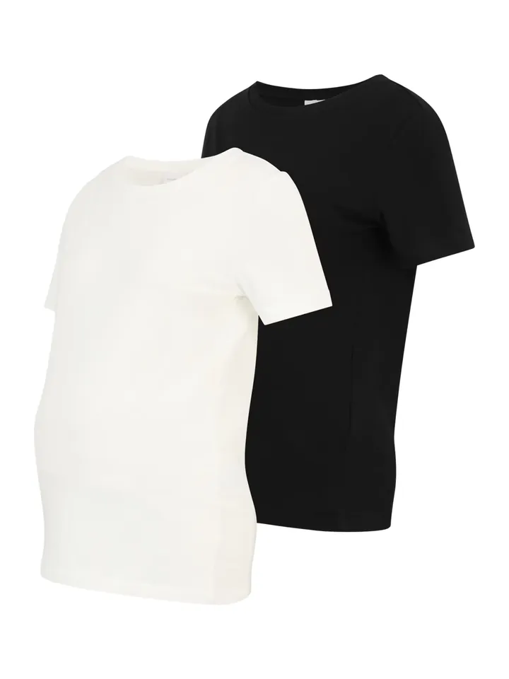 MAMALICIOUS Camiseta 'MLMIA' negro / blanco