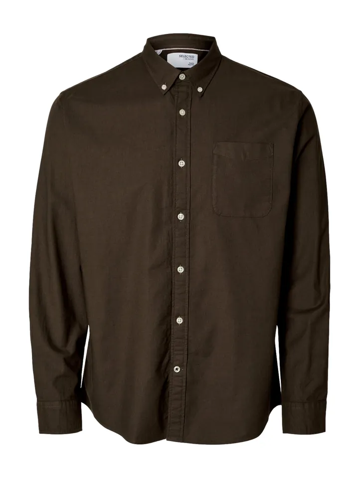 SELECTED Camisa 'SLHMAT' chocolate