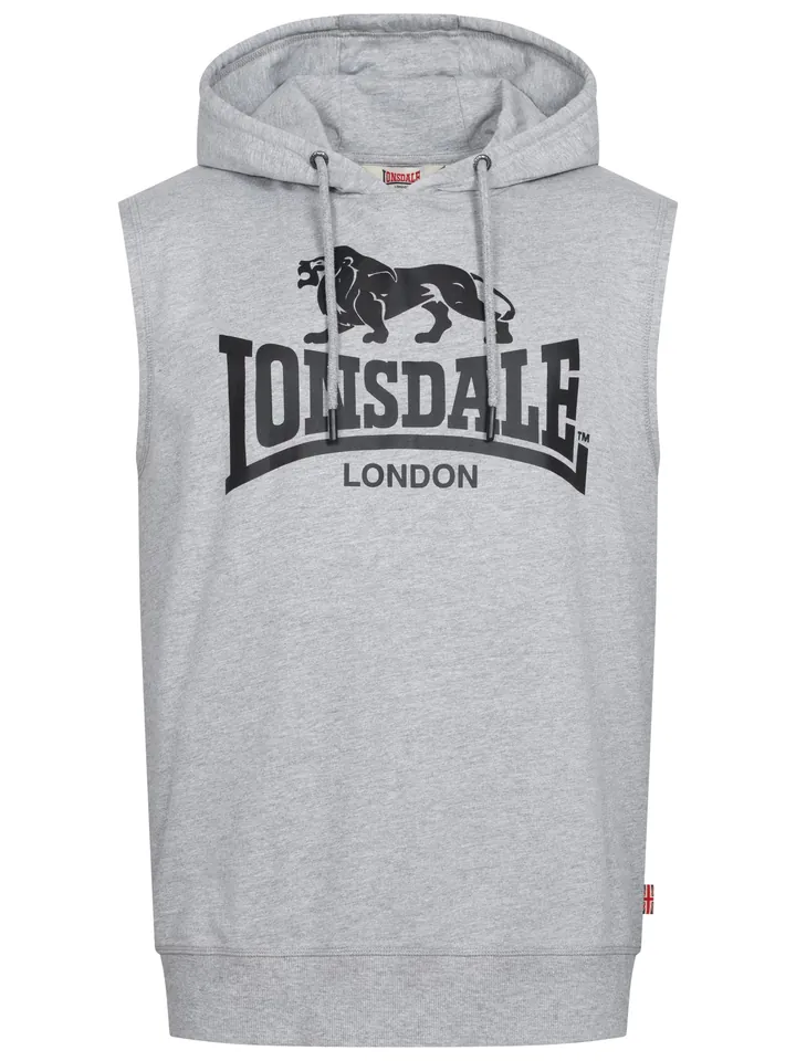 LONSDALE Sudadera 'Bignor'  gris moteado / negro