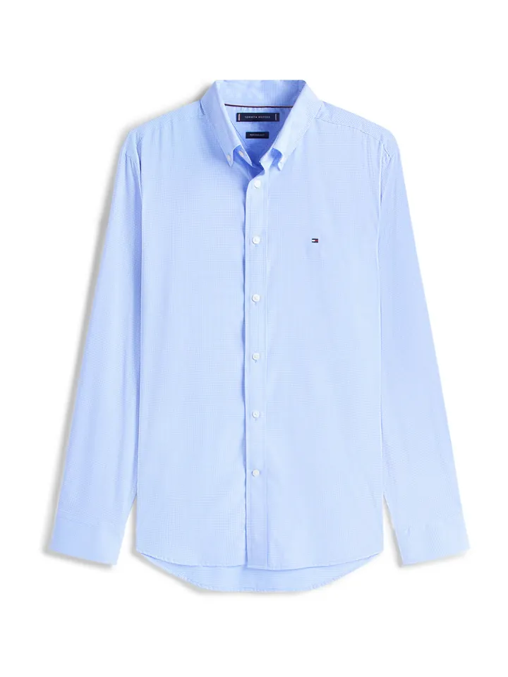 TOMMY HILFIGER Camisa 'GINGHAM'  azul claro / blanco