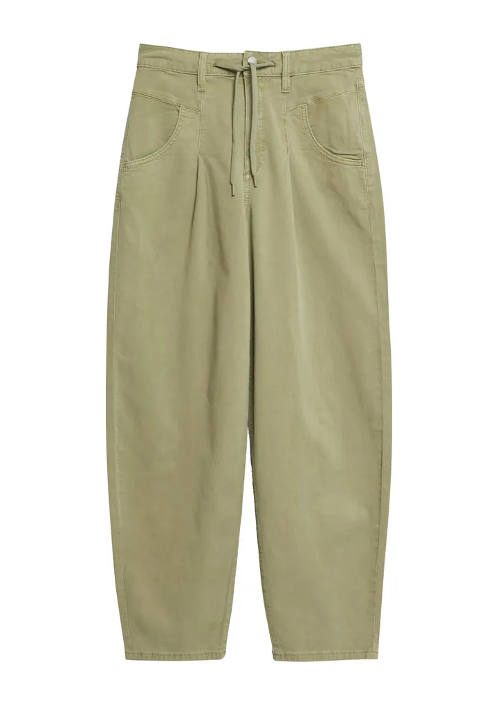 s.Oliver Pantalón plisado verde claro