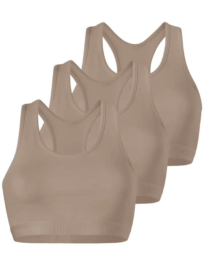 Yenita Sujetador ' Sports-Collection mit breiten Trägern ' beige