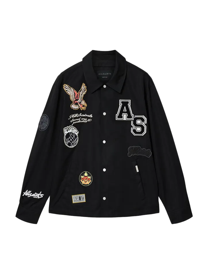 AllSaints Chaqueta de entretiempo 'SOUNDMAN' beige / rojo claro / negro / blanco