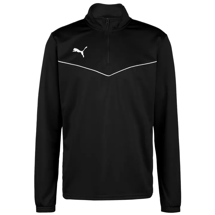 PUMA Camiseta deportiva 'TeamRise' negro / blanco