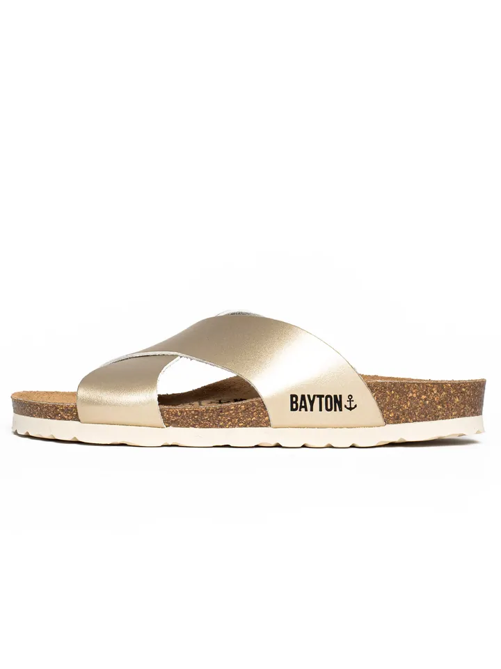 Bayton Zapatos abiertos 'Gomera' oro / negro