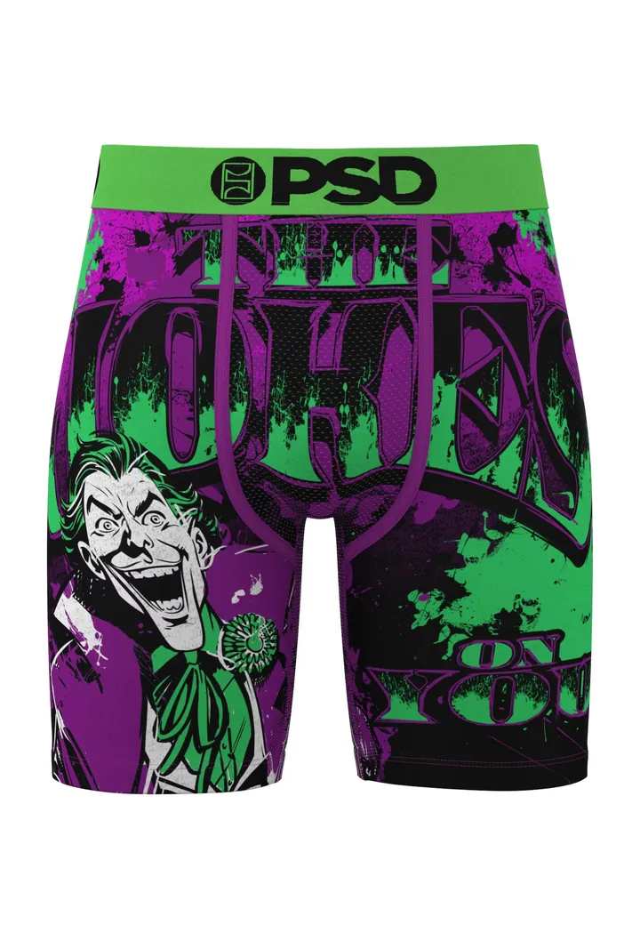 PSD Calzoncillo boxer 'Jokes On You' verde / lila / negro