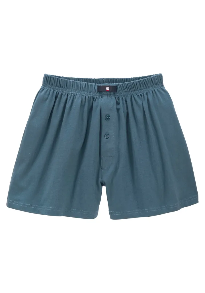 H.I.S Calzoncillo boxer azul / petróleo / berenjena