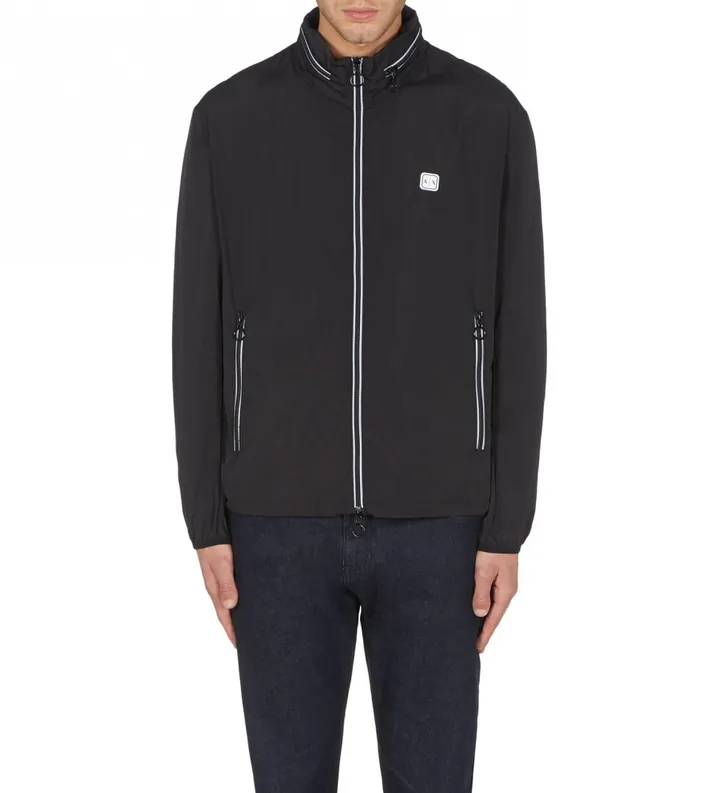 A|X Armani Exchange para hombre. 8NZB07ZNWFZ1200 Cortavientos de Nylon negro (M), Casual, Manga larga