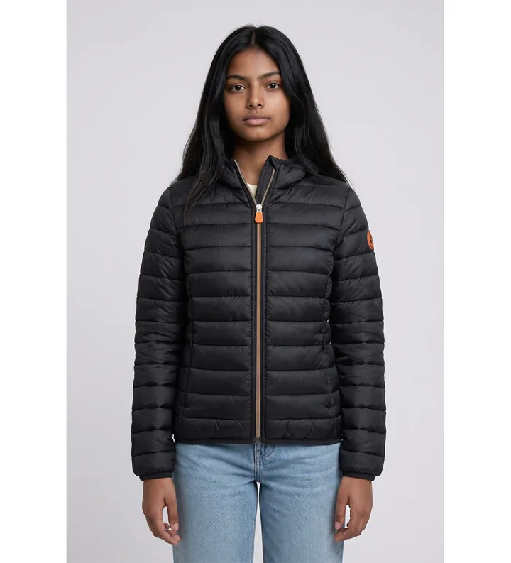 Save The Duck para mujer/niña. J32310G-IRIS19 Chaqueta Iris negro (140cm), Casual, Nylon, moda infantil