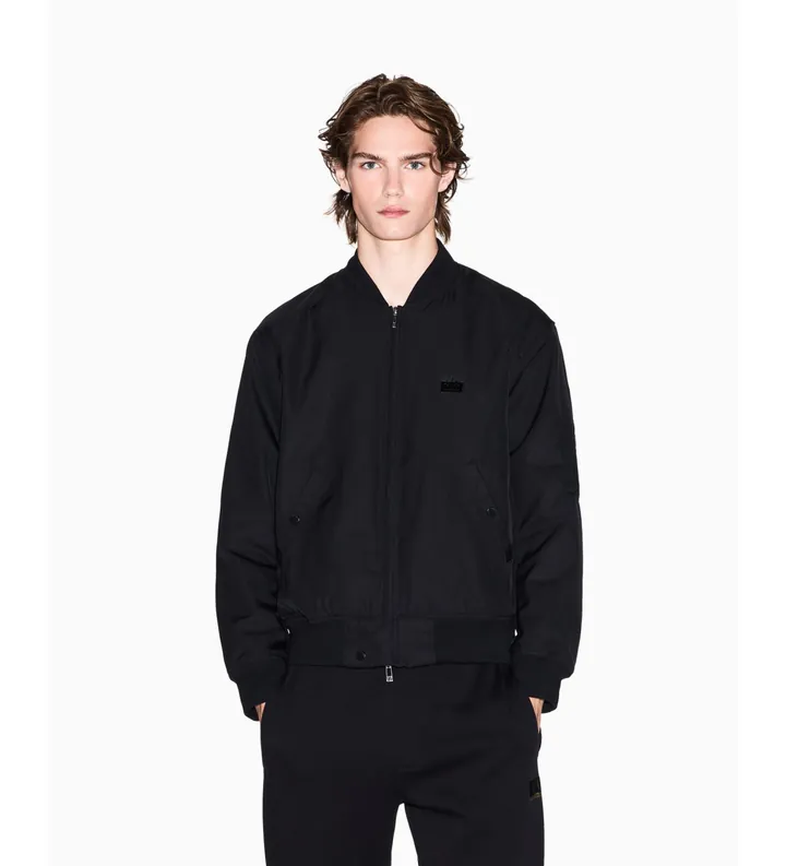 A|X Armani Exchange para hombre. XM001137AF16672UC001 Chaqueta Bomber Zip negro (L), Casual, Poliéster