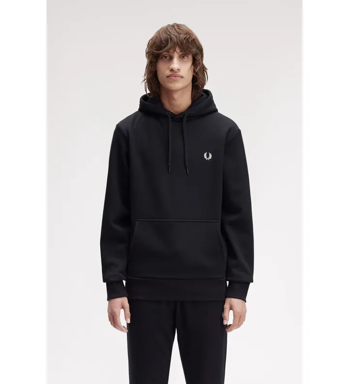 Fred Perry para hombre. M1371 Sudadera Bold negro (XXL), Casual, Algodón