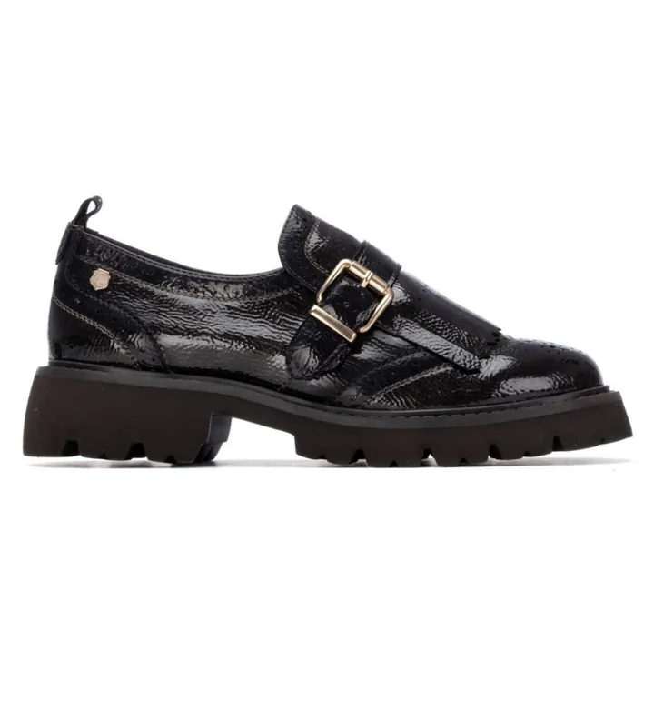 Carmela para mujer. 16259402-GRIS Zapatos de piel 162594 gris oscuro (35), Plano, Ninguno, Casual