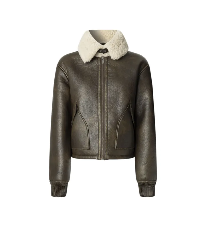 Pepe Jeans para mujer. PL4024365 Cazadora Theodora gris (L), Casual, Poliuretano