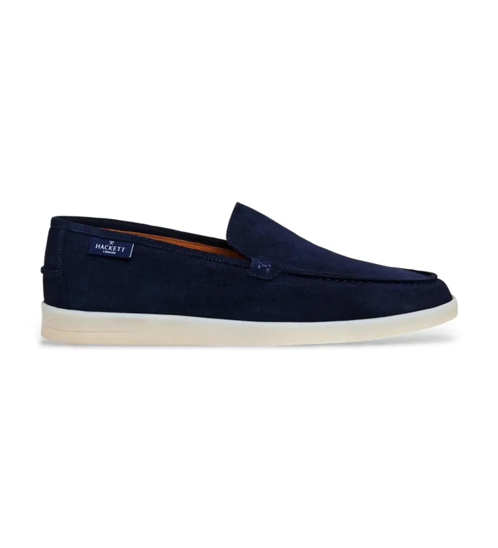 Hackett London para hombre. HMS200104 Mocasines de Piel Martins Loafer marino (43), Plano, Ninguno, Casual, Fiesta, Clásico