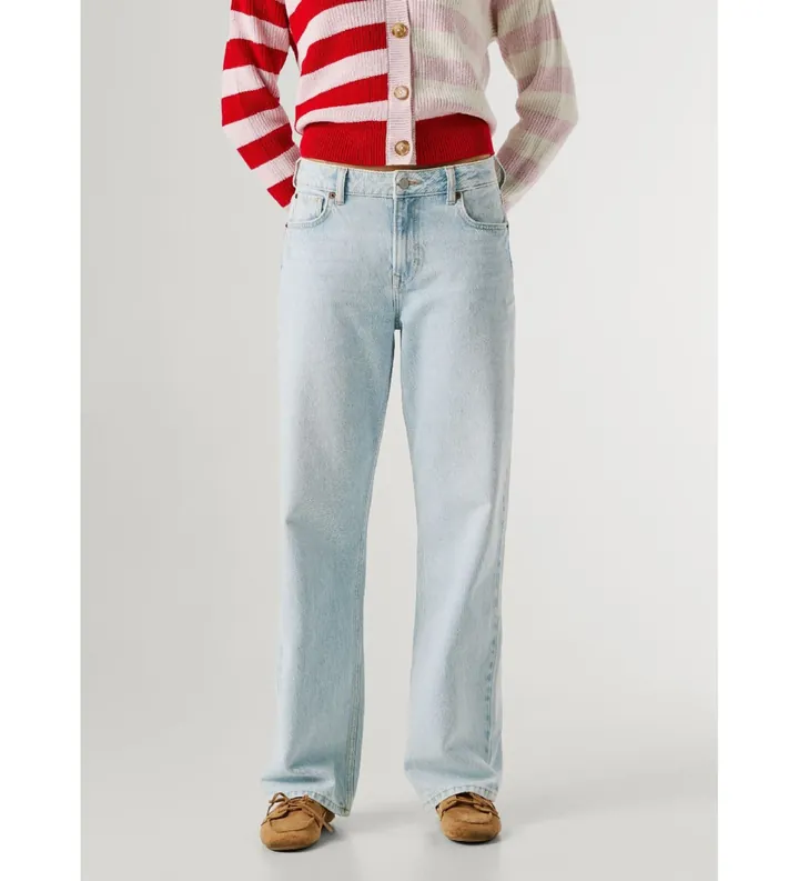 Pepe Jeans para mujer. PL20510422S1 Jeans Loose Hazel azul (24/30), Casual, Algodón, Denim