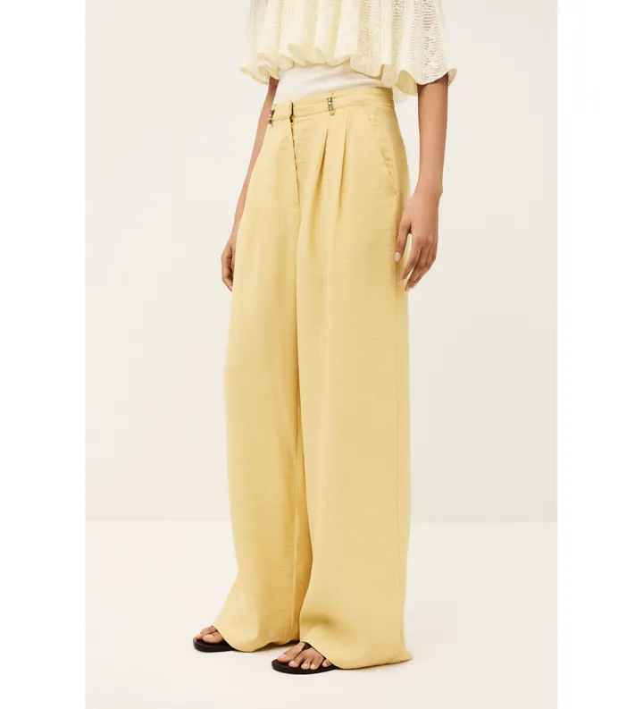BA&SH para mujer. 1E26DEAN pantalón recto Deana amarillo (34), Casual, Modal