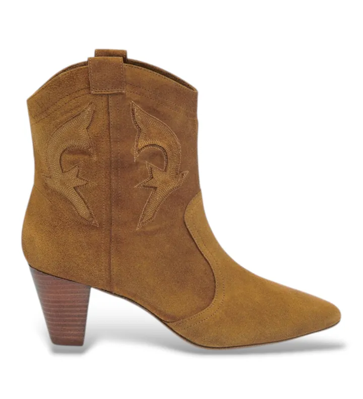 BA&SH para mujer. 2H25NCAS Botas de piel Casey marrón (36), 3 a 5cm, Ninguno, Casual