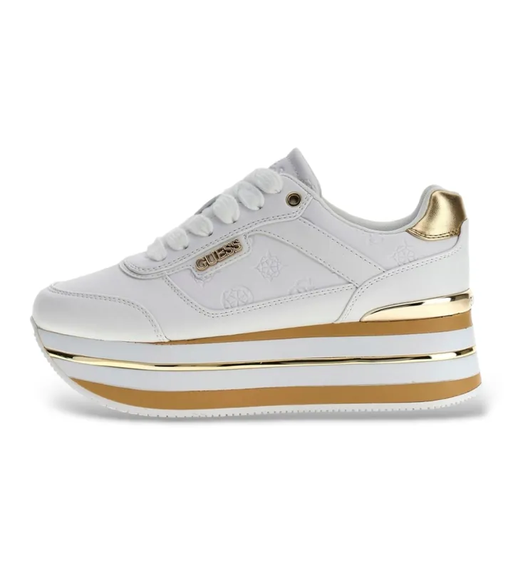 Guess para mujer. FLJHN4ELE12 Zapatillas Hansin blanco (36), 3 a 5cm, Cordones, Casual