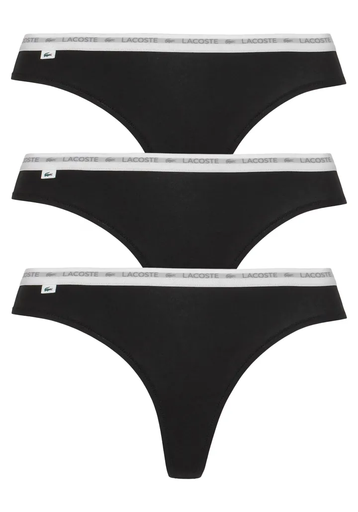 LACOSTE Tanga negro / blanco