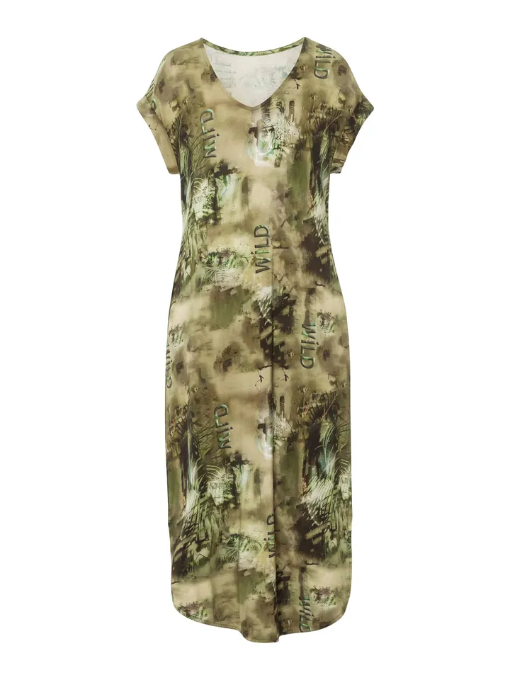 heine Vestido marrón oscuro / caqui / oliva / negro