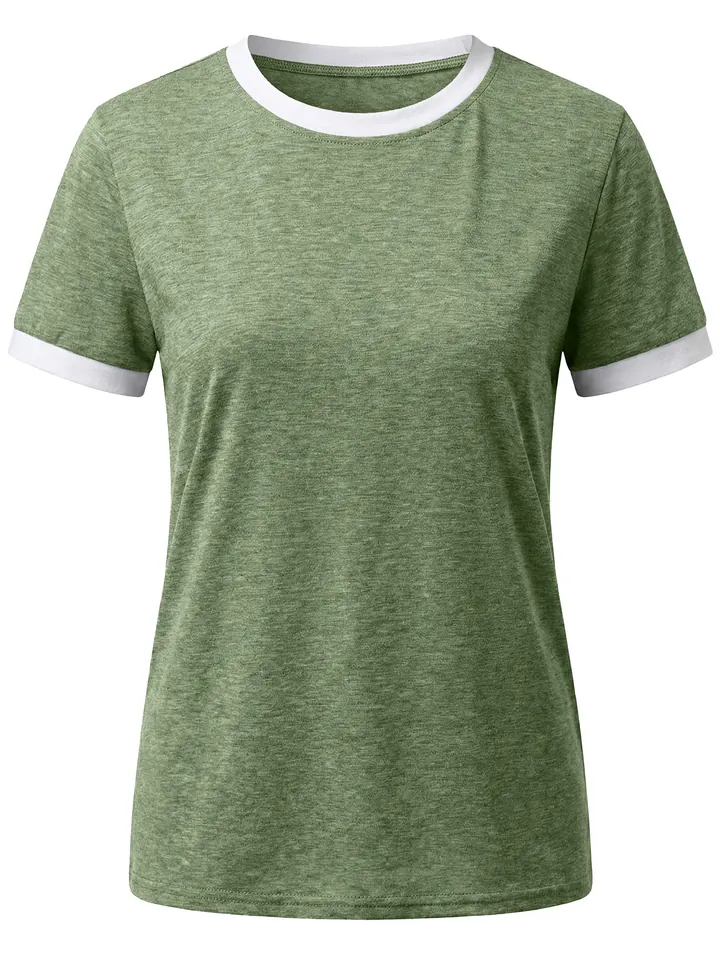 Imily Bela Camiseta verde / blanco