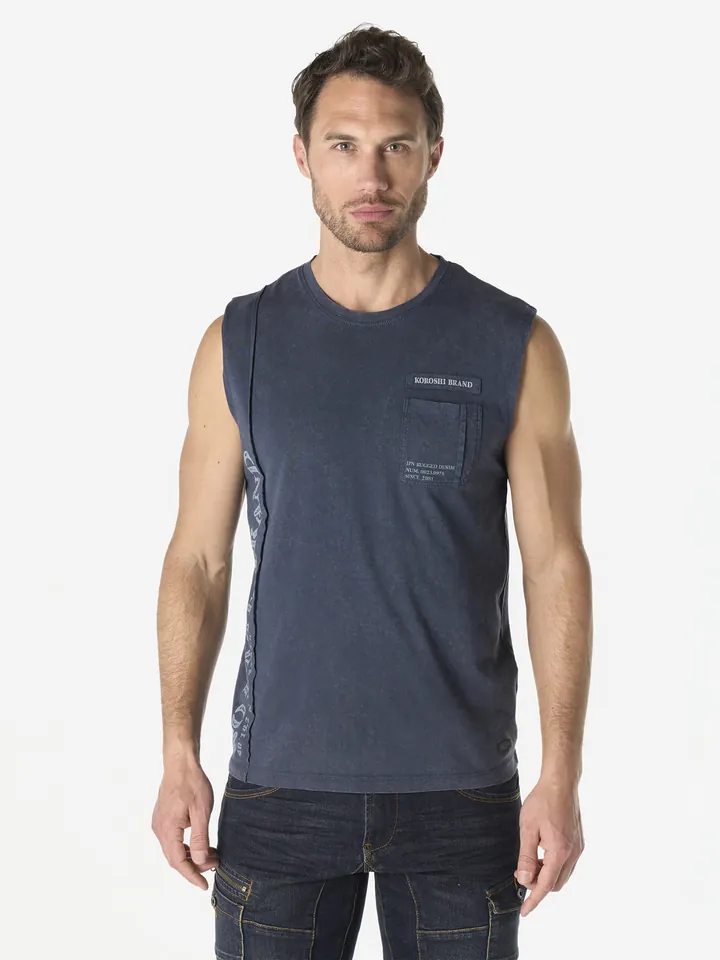 KOROSHI Camiseta zafiro / ópalo