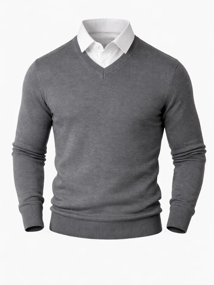PANTONECLO Jersey 'Pantoneclo Men’s Mock Sweater'  gris oscuro