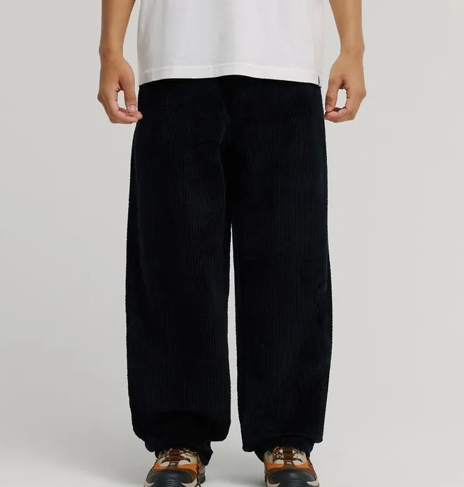 Barrel Cord - Pantalón de pana Negro Hombre