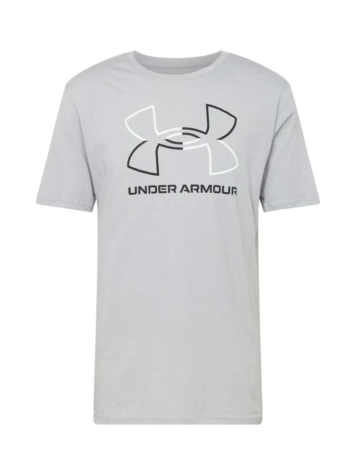UNDER ARMOUR Camiseta funcional 'FOUNDATION'  gris / negro / blanco