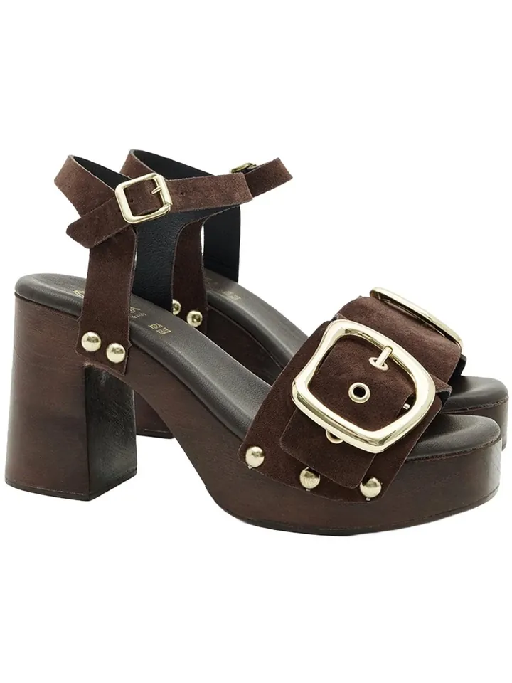 Desa Sandalias con hebilla 'Plateau-Sandalen' marrón
