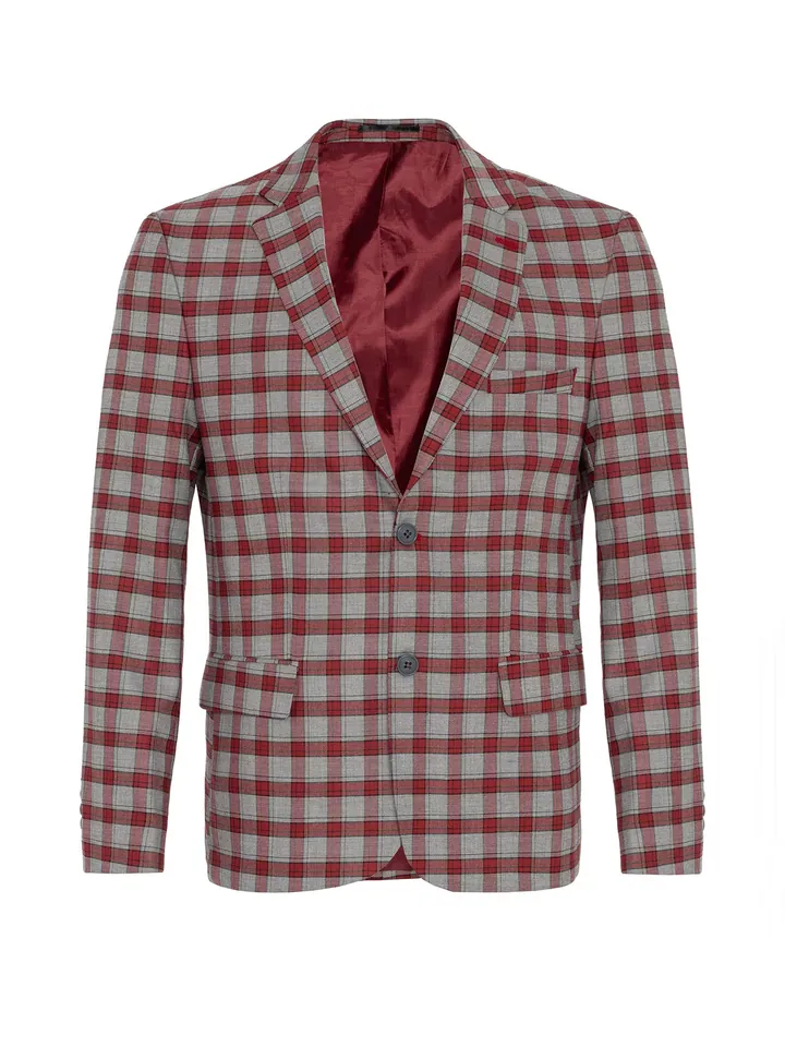 Daniel Hills Chaqueta saco gris / rojo