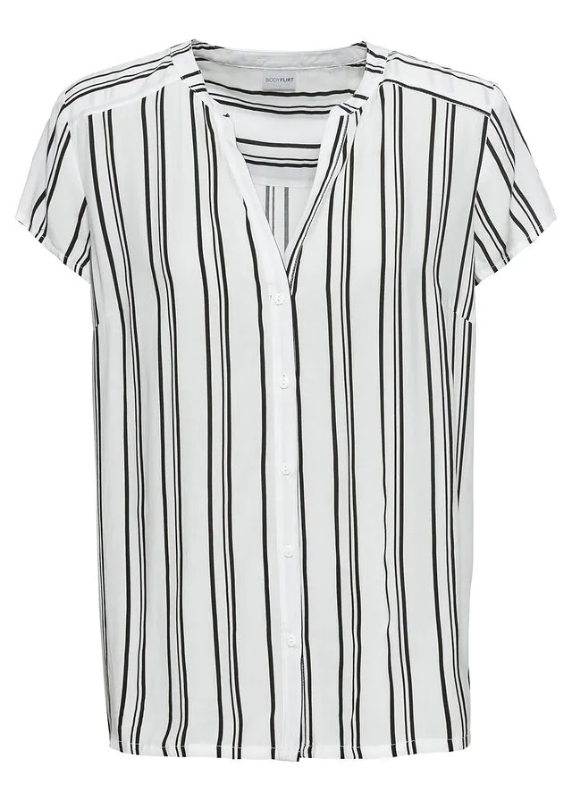 Blusa de manga corta de viscosa pura