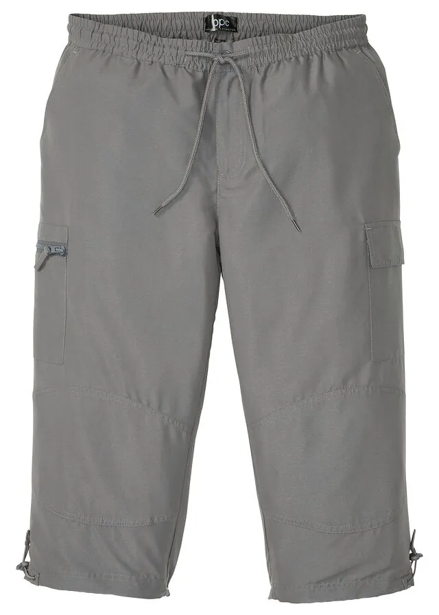 Pantalón capri de microfibra con corte regular