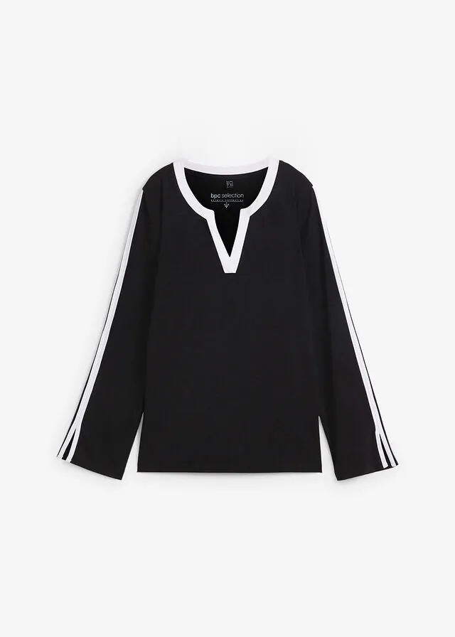 Camiseta de manga larga con abertura