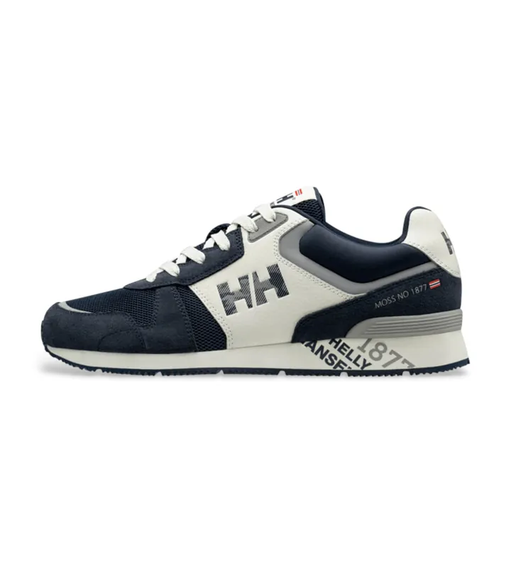 Helly Hansen para hombre. 11994 Zapatillas de piel Anakin marino (44), Plano, Cordones, Casual