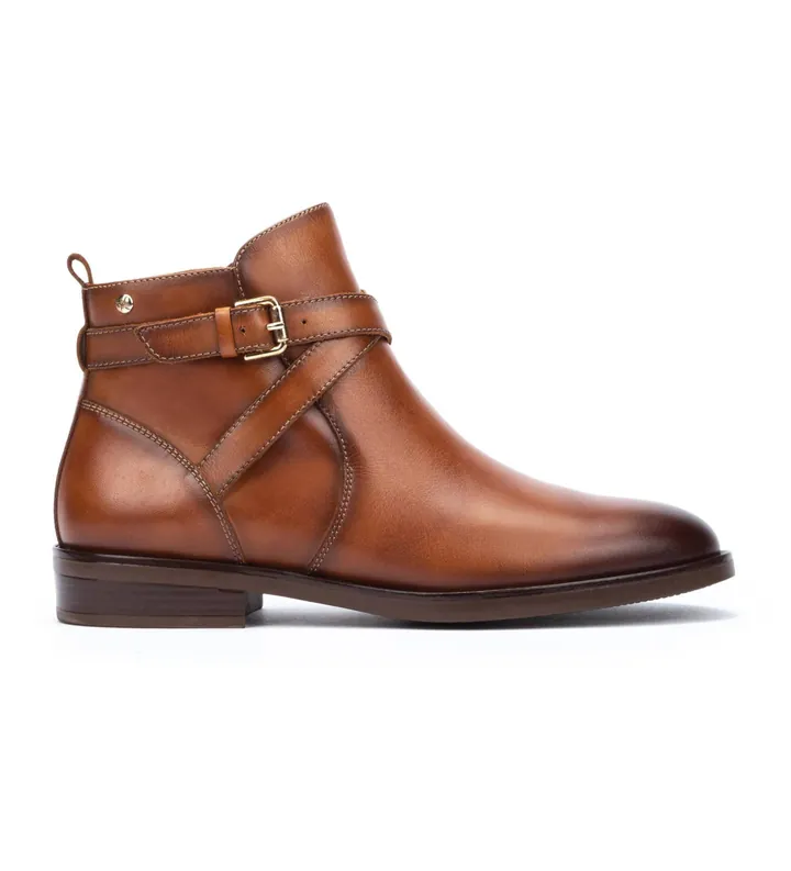 Pikolinos para mujer. W3C-8869 Botines de Piel Puertollano marrón (36), Plano, 1 a 3cm, Cremallera, Casual