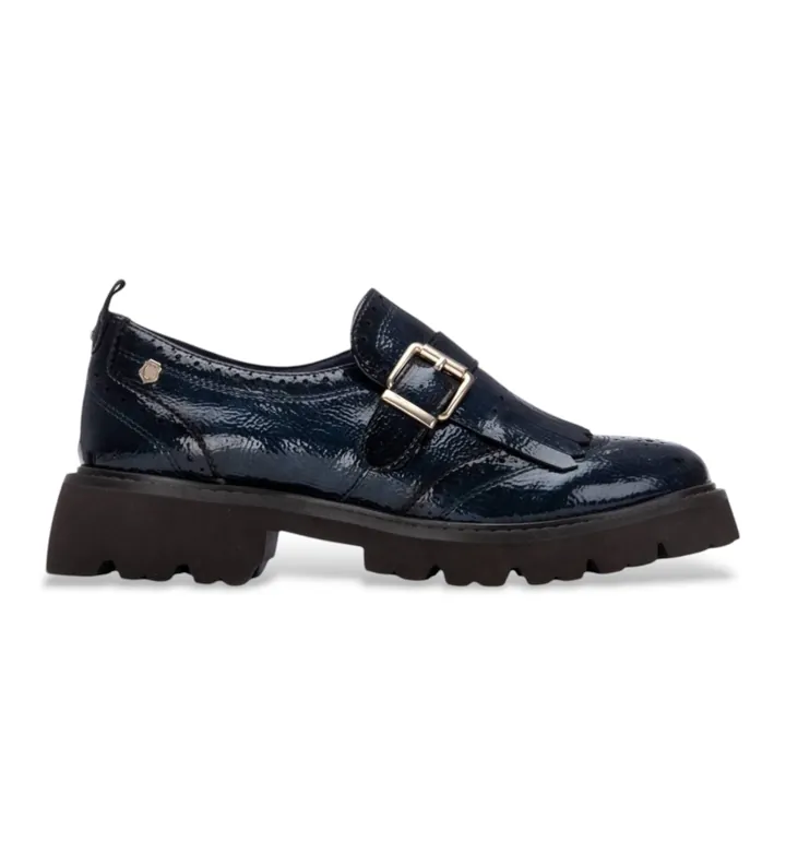 Carmela para mujer. 16259404-NAVY Zapatos 162594 marino (36), 1 a 3cm, Hebilla, Casual, Charol