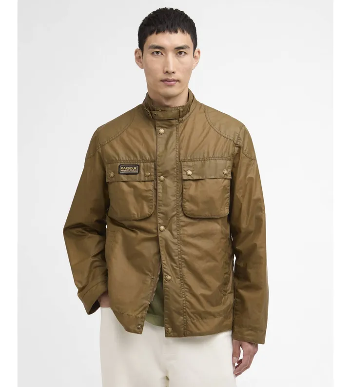 Barbour international para hombre. MWX2455 Chaqueta Merton marrón (L), Casual, Algodón