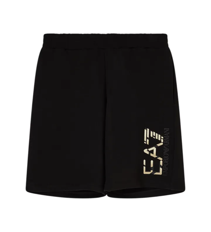 EA7 para hombre. 7M001564_AF17787 Shorts Premium Label negro (L), Casual, Algodón