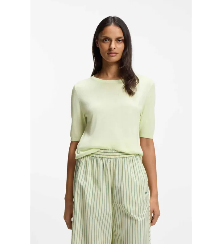 BOSS para mujer. 50557077 Jersey Fiaffu verde (S), Casual, Viscosa, Cachemir