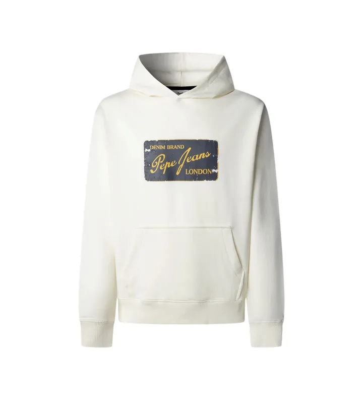 Pepe Jeans para hombre. PM5800162 Sudadera Suen blanco (L), Casual, Algodón