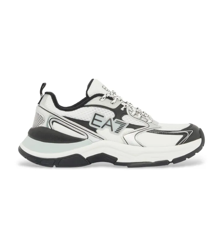 EA7 unisex. X8X249_XK446 Zapatillas Predator blanco, negro (37 1/3), Plano, Cordones, Casual