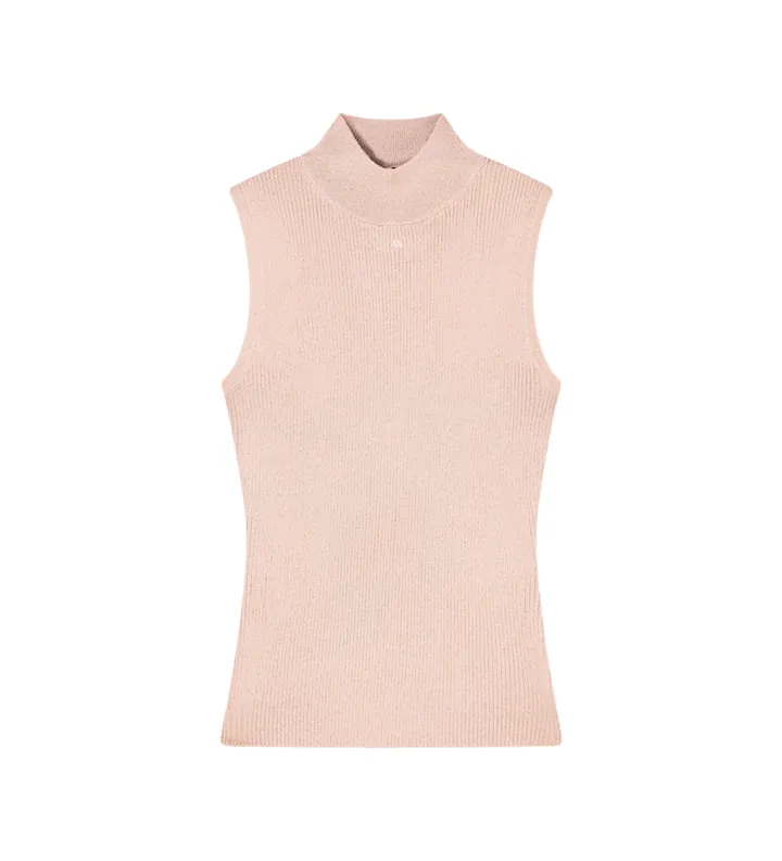 A|X Armani Exchange para mujer. XW001876AF11957M4014 Top Mock rosa (L), Casual, Viscosa, Sin mangas / Tirantes